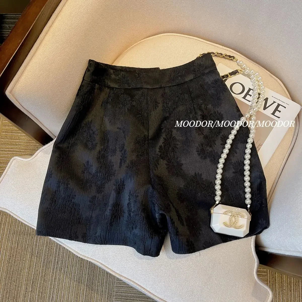 Soft High Waisted Relaxed Fit Casual Shorts For Women