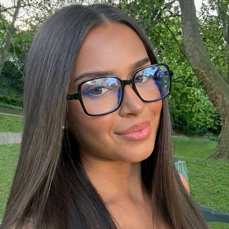 Blue Light Blocking Rectangular Reading Glasses for Women