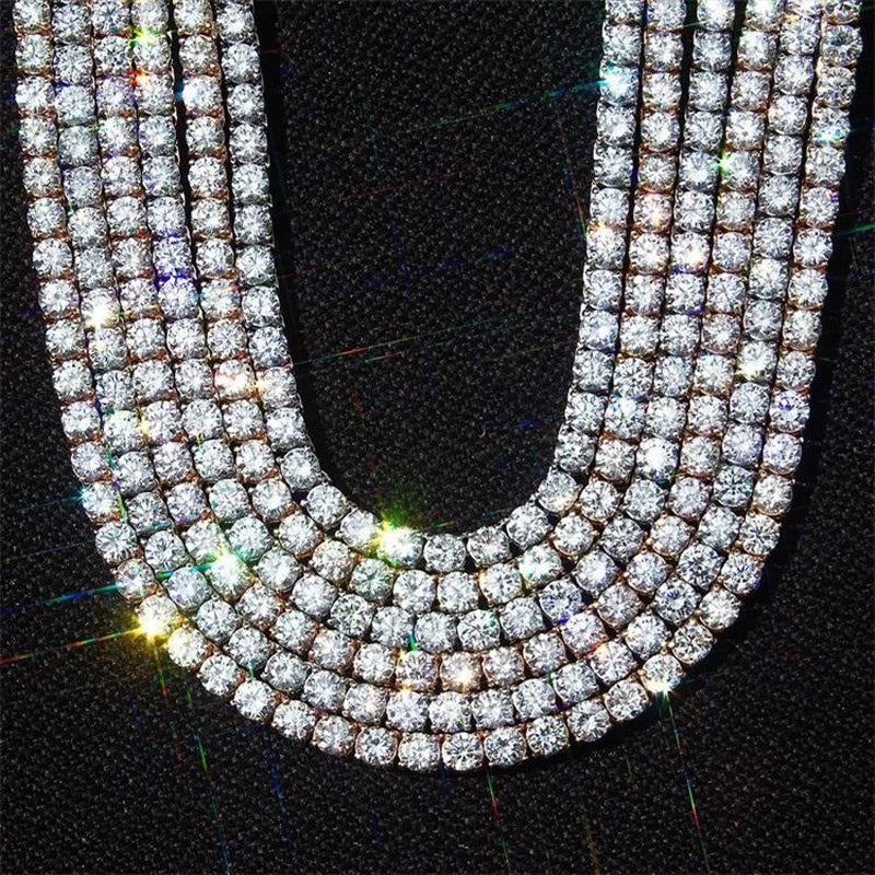 Full Moissanite Sterling Silver Tennis Bracelet for Women