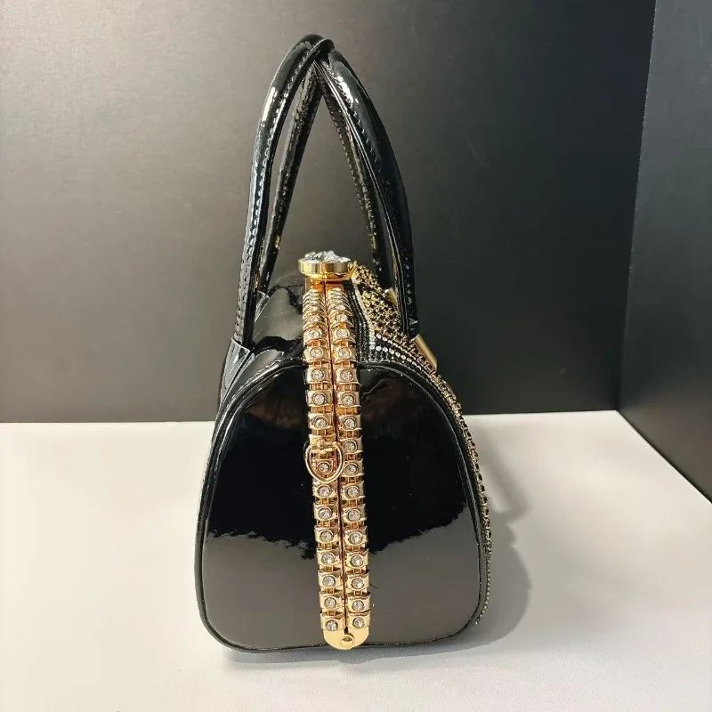 New Dinner Handbag Luxury Brand Diamond-encrusted Sparkling Dinner Party Handbag Fashion Trend Women's Shoulder Crossbody Bag