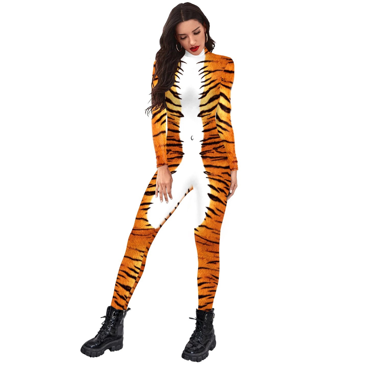 Deluxe Family Matching Tiger Cosplay Bodysuit for Women