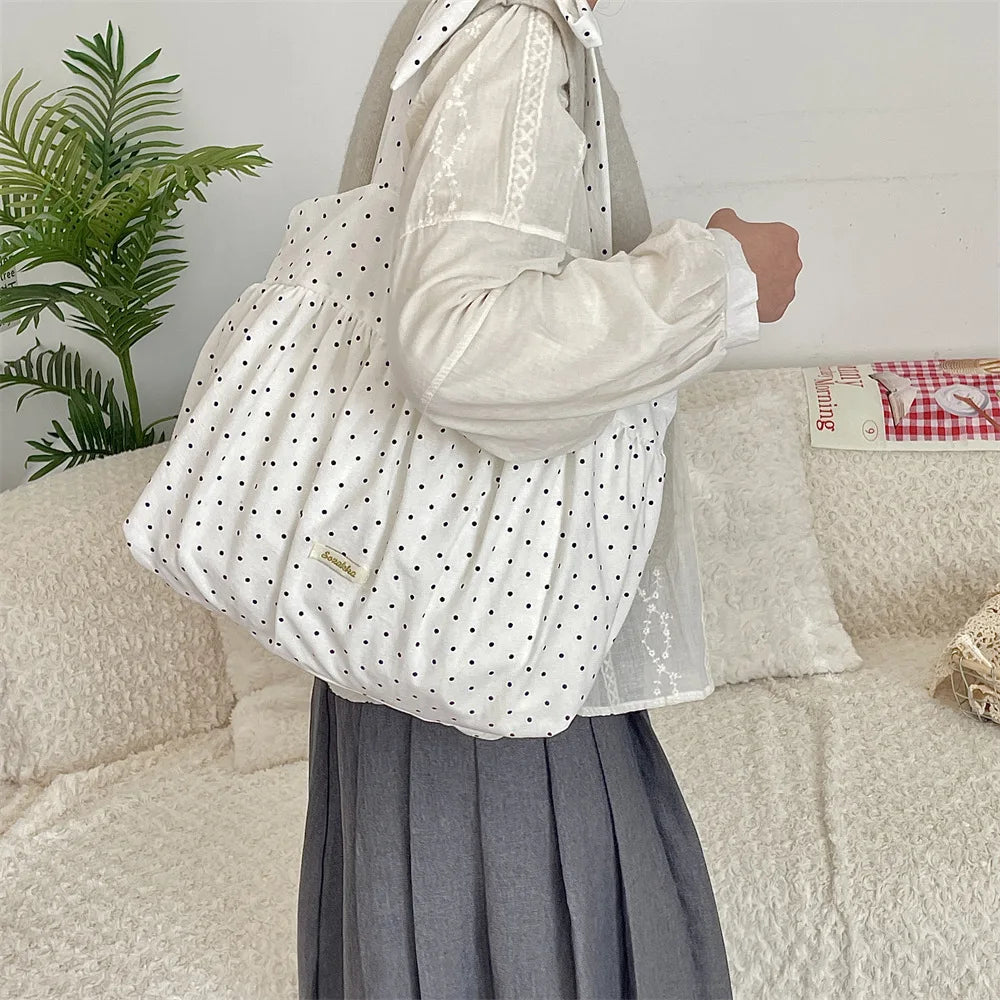Casual Large Capacity Belted Canvas Tote Bag for Women