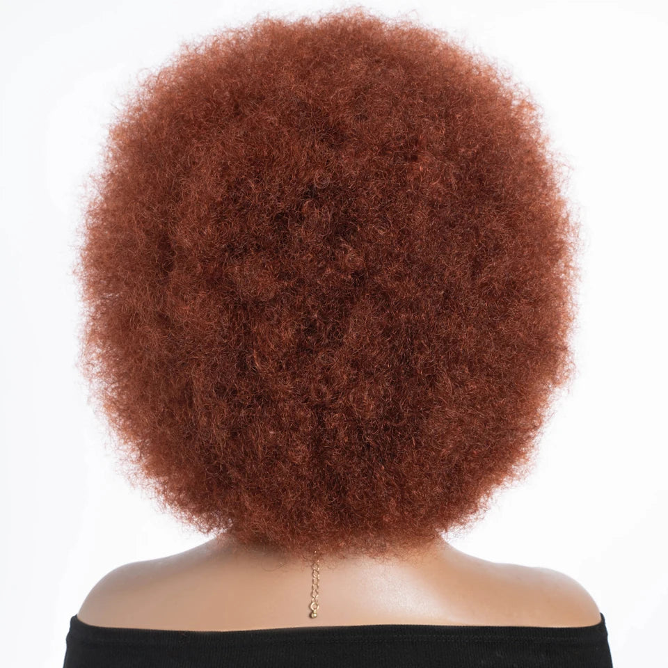 Natural Short Curly Remy Human Hair Bob Wig for Women