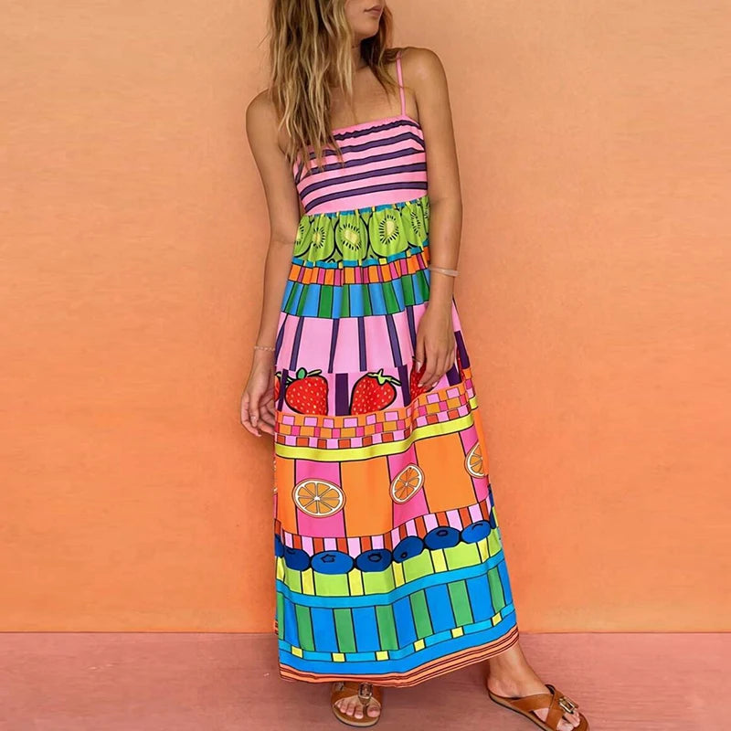 Casual Sleeveless Hight Waist Bohe Party Dress Women Elegant Hollow Long Dresses Sexy Off Shoulder Summer Spaghetti Straps Gowns