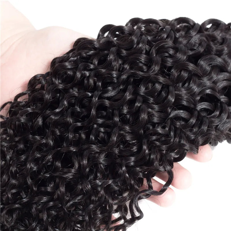 Natural Water Wave Human Hair Weave Bundles for Women