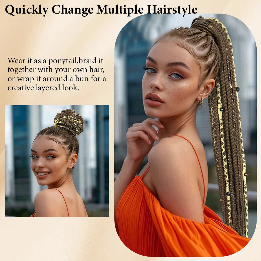 Handcrafted Boho Braided Ponytail Extension For Women