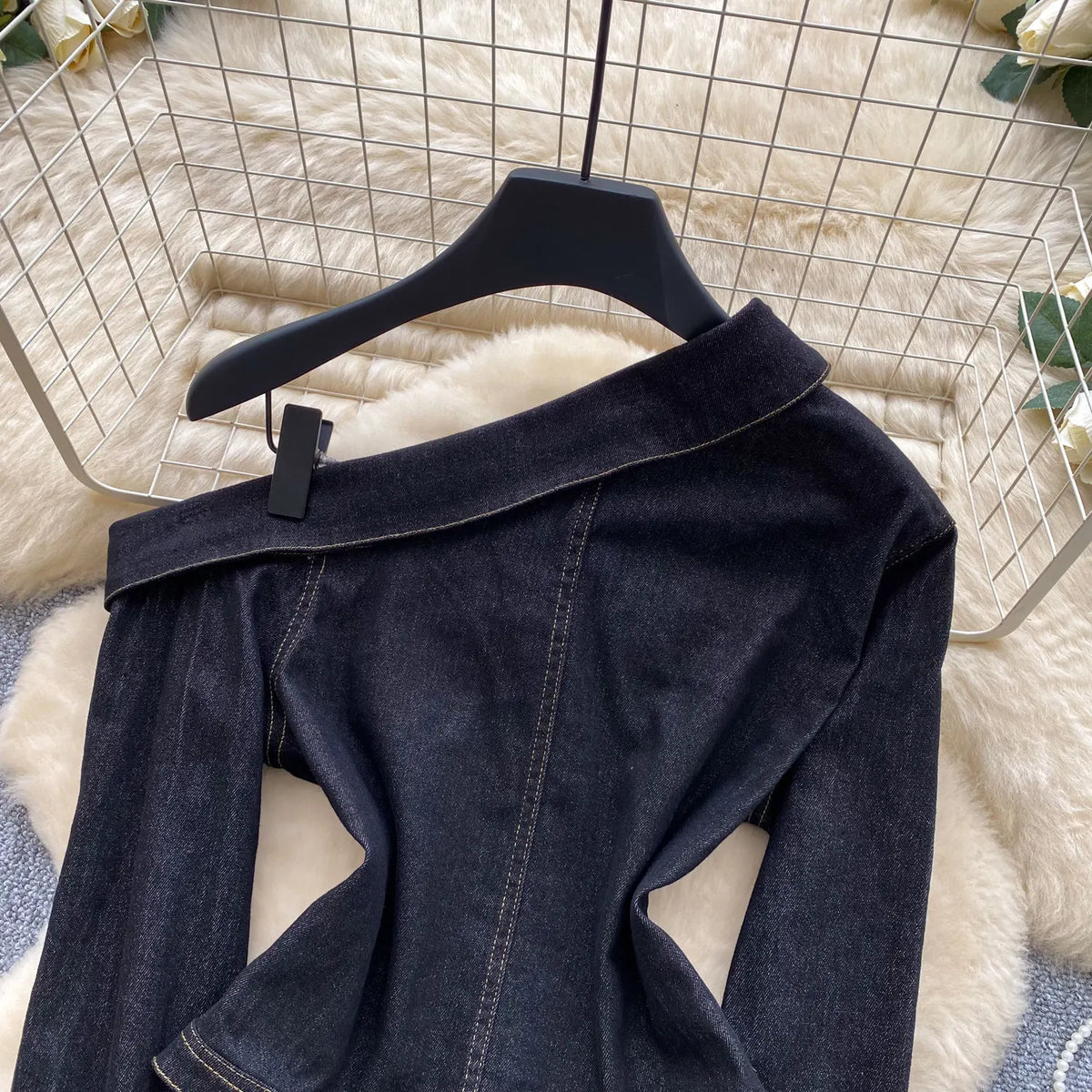 Women's Vintage Style Denim Shirt