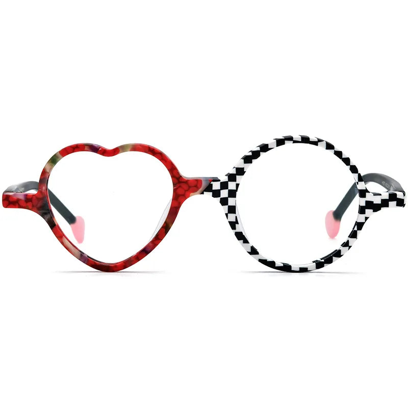 Colorful Heart Frame Fashion Glasses