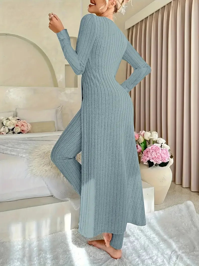 Autumn Casual Two Piece Top And Pants Set for Women