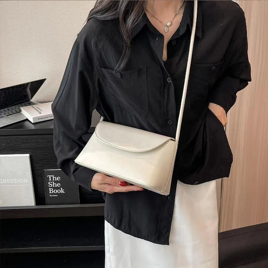 French Style PU Leather Crossbody Bag