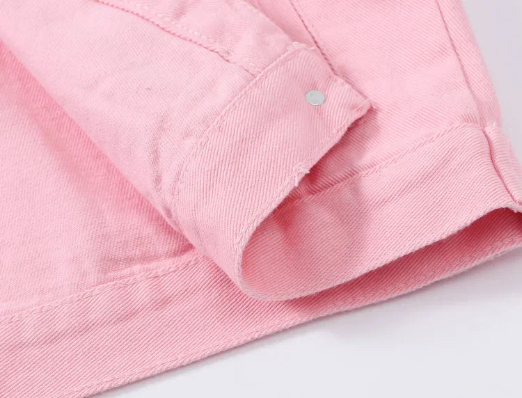 Long Sleeved Single Breasted Denim Coat with Lapel for Women