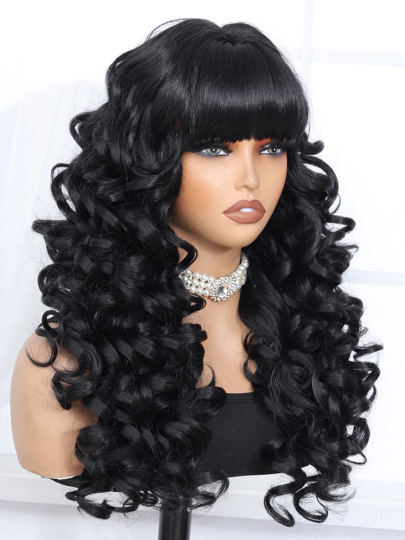 Pre Plucked Long Water Wave Lace Front Synthetic Wig For Women