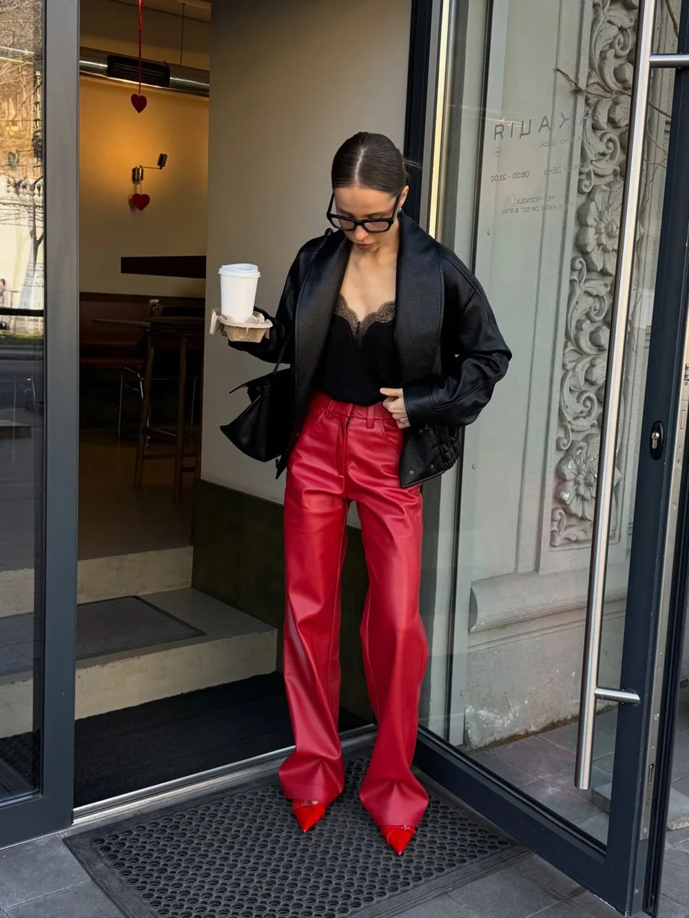 Autumn Winter PU Leather Loose Jackets Women Casual Fashion Lapel Buttons Pockets Short Coats Chic Streetwear Female Outwears