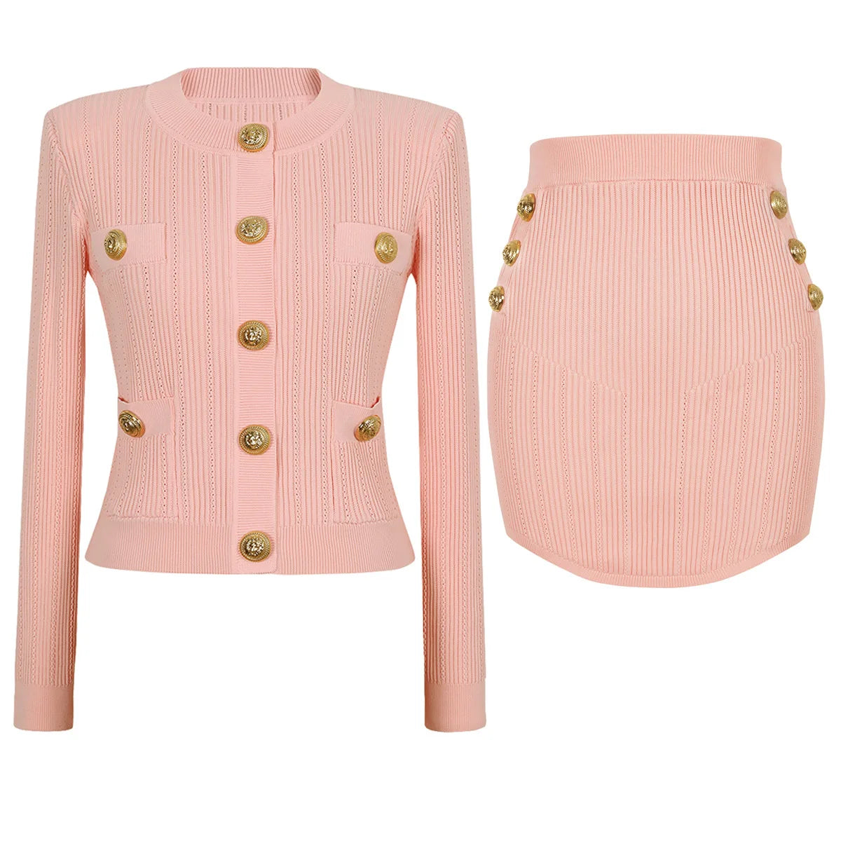 O Neck Knit Sweater Coat