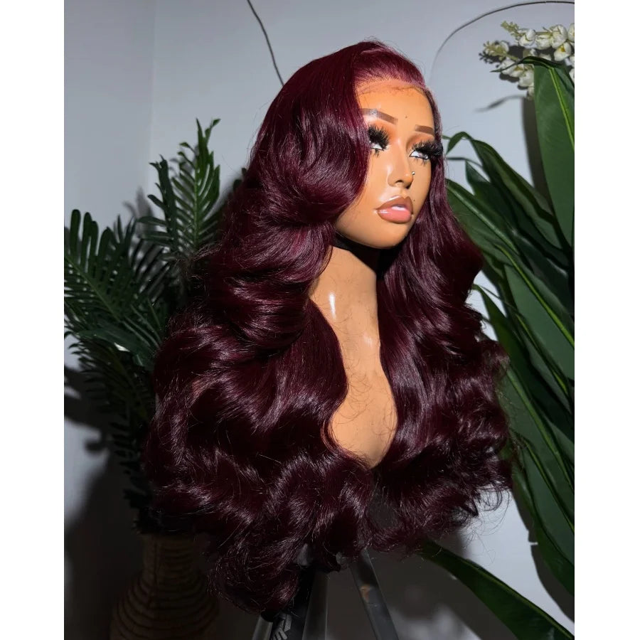Ginger Orange Body Wave Human Hair Lace Front Wig For Women