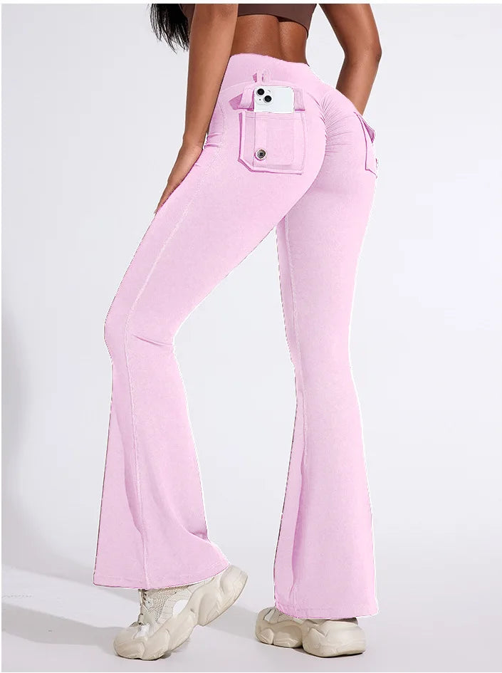 High Waist Push Up Workout Leggings With Pocket for Women