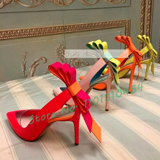 Butterfly Knot Stiletto Sandals