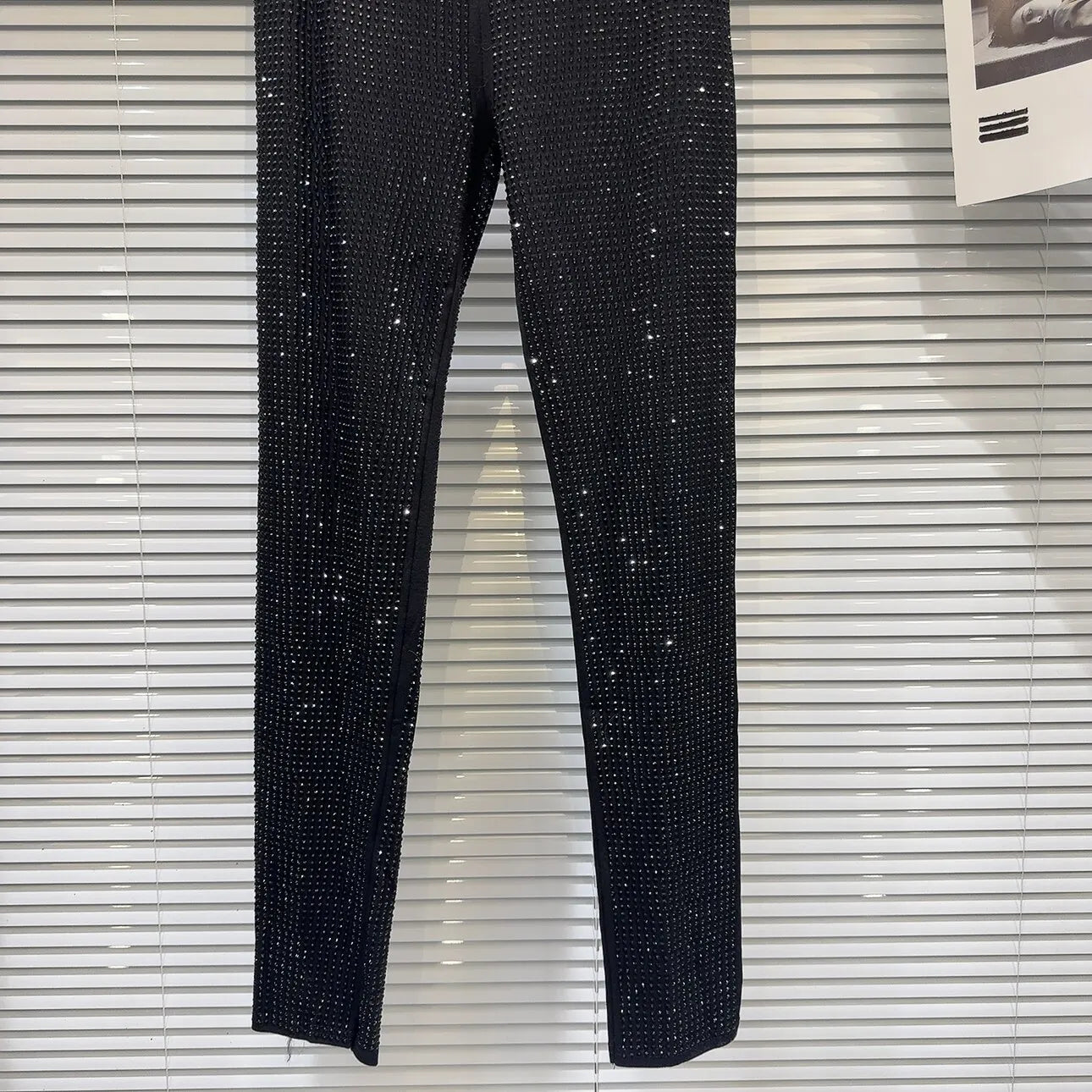 Blingbling Full Diamonds Hot Drilling Slimming Bottom Pants New Spring Autumn Spice Girls Ankle-length Skinny Women Leggings