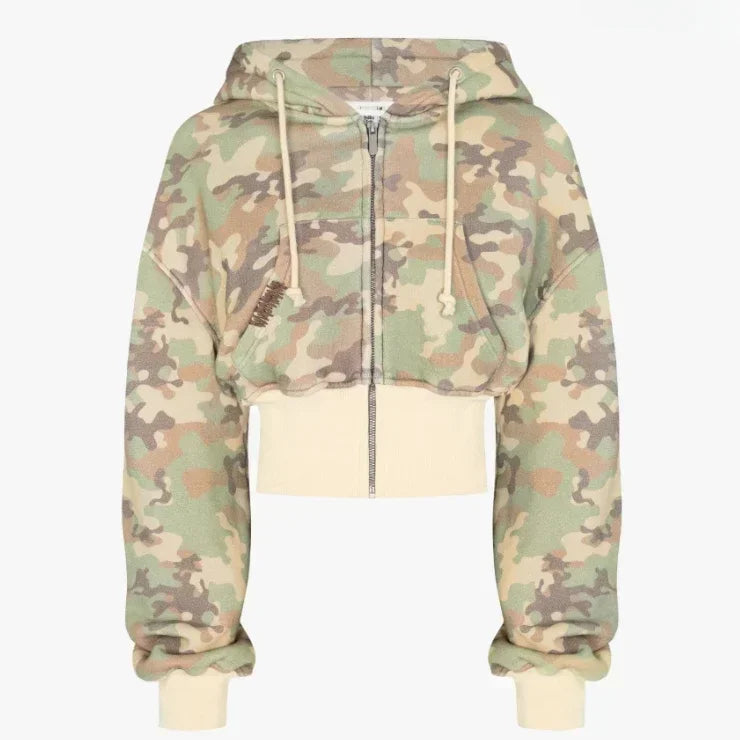 Gothic Women Camouflage Tie Dye Hoodie Sweatpant Y2K Clothes Letter Embroidery Retro Oversized Cropp Sweatshirt Casual Pants Set