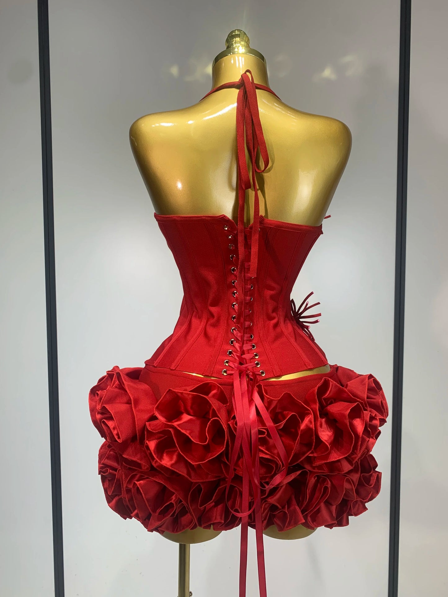 Women Sexy Halter Prom Gown Fashion Celebrity Club Party Two Piece Set Cocktail Elegant Luxury Birthday Party Bandage Outfit