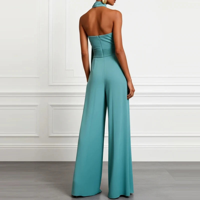 Elegant Sleeveless High Waist Wide Leg Jumpsuit for Women