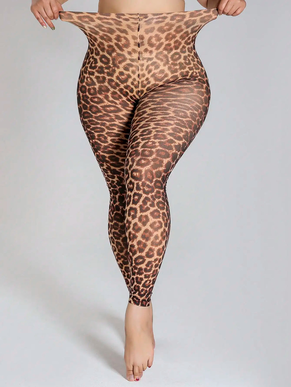 High Stretch Leopard Print Fashion Pantyhose for Women