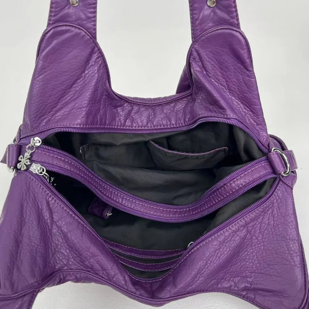 Roomy Retro Punk Crossbody Handbag