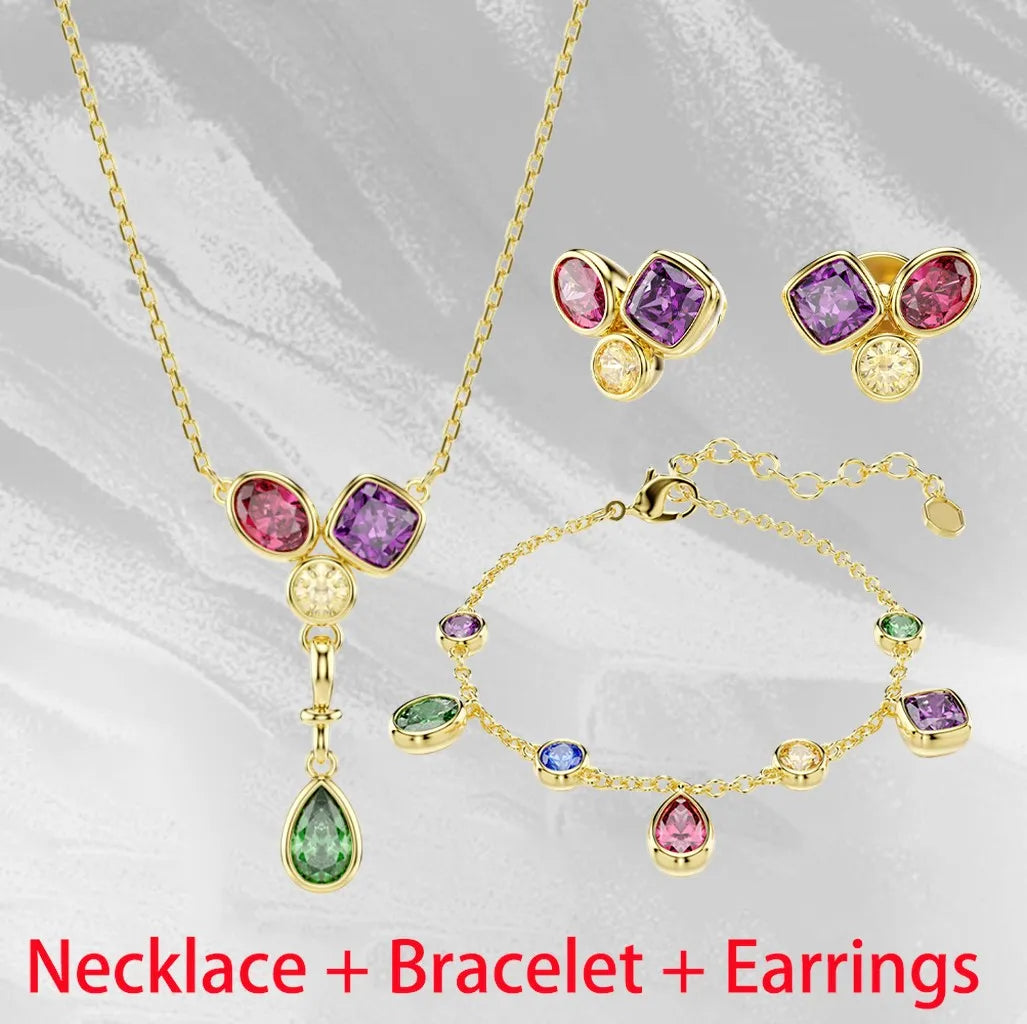 Dazzling Zircon Crystal Statement Necklace for Women