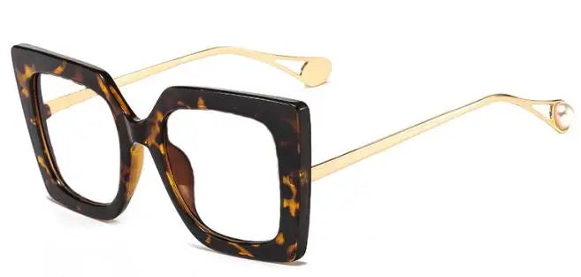 Oversized Leopard Blue Light Blocking Reading Glasses for Women