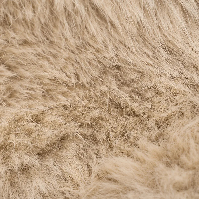 BOOFEENAA Fluffy Faux Fur Cropped Jacket Coat Woman Clothes Winter 2025 Streetwear Fashion Vest Top C85-EF24