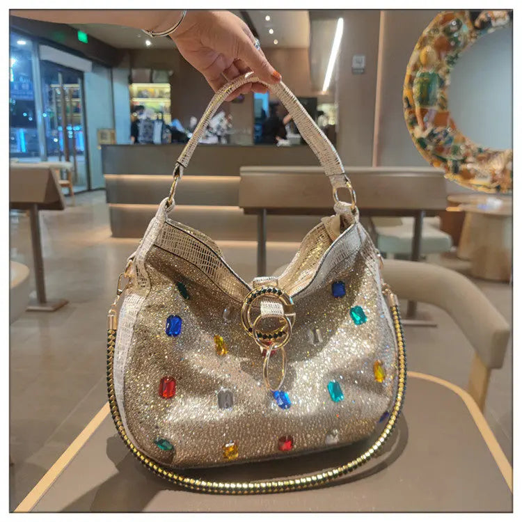 Genuine Leather Crossbody Bucket Bag with Large Capacity for Women
