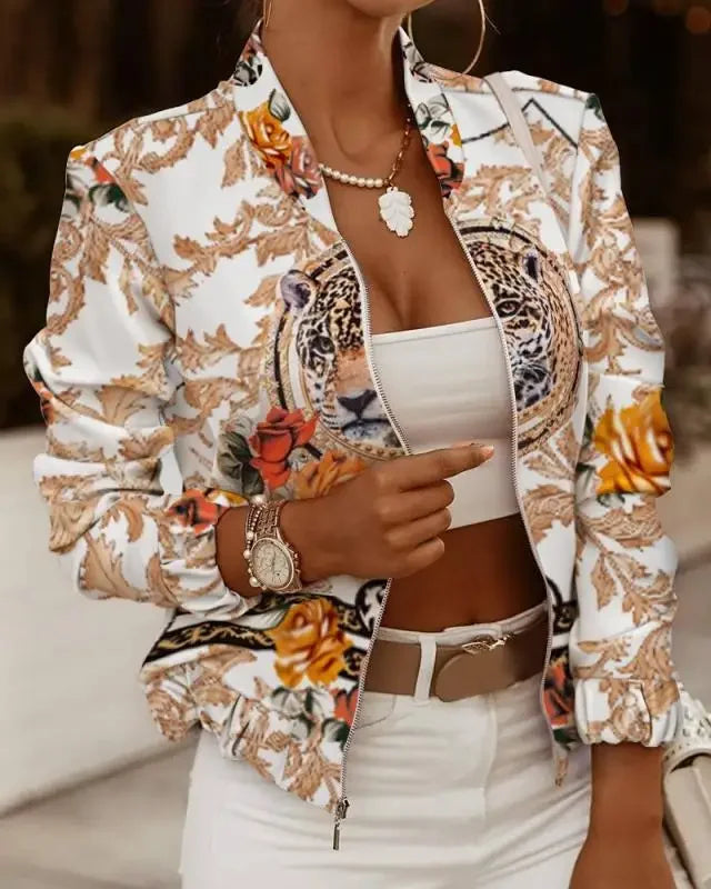 Stand Collar Zip Jacket
