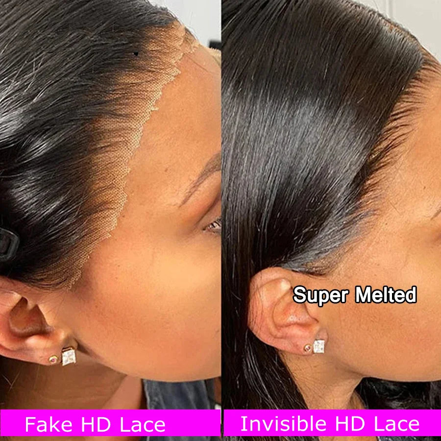 Deep Curly Human Hair HD Lace Frontal Pre Plucked Bleached Knots For Women