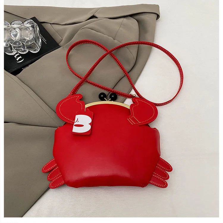 Crab Crossbody Handbag With Coin Purse