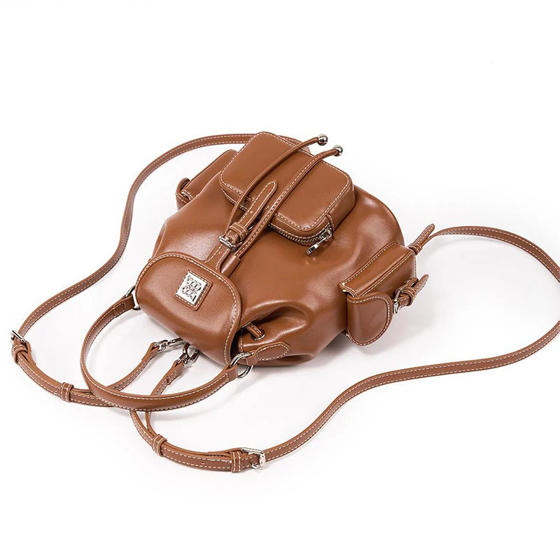 Brand Luxury Genuine Leather Backpack Large Capacity Versatile High-end Backpack Texture Fashion Travel Backpack Messenger Bag