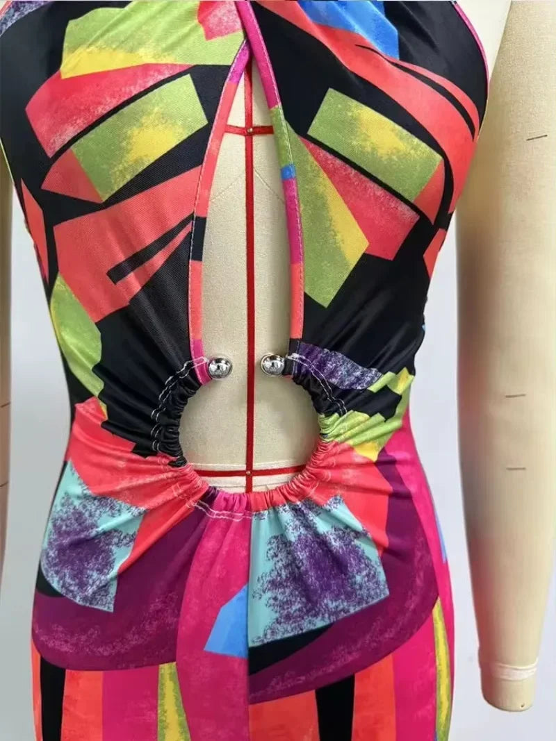 Halter Backless Wide Leg Jumpsuit