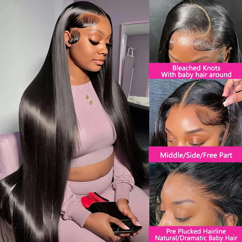 Brazilian Straight Human Hair Lace Front Wig for Women