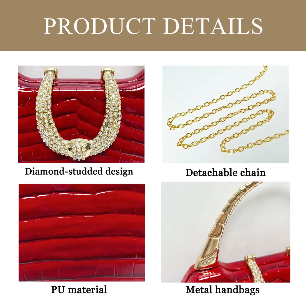 New Banquet Handbag Diamond-encrusted Fashion Dinner Women's Handbag High-quality Fashion Women's Shoulder Oblique Bag