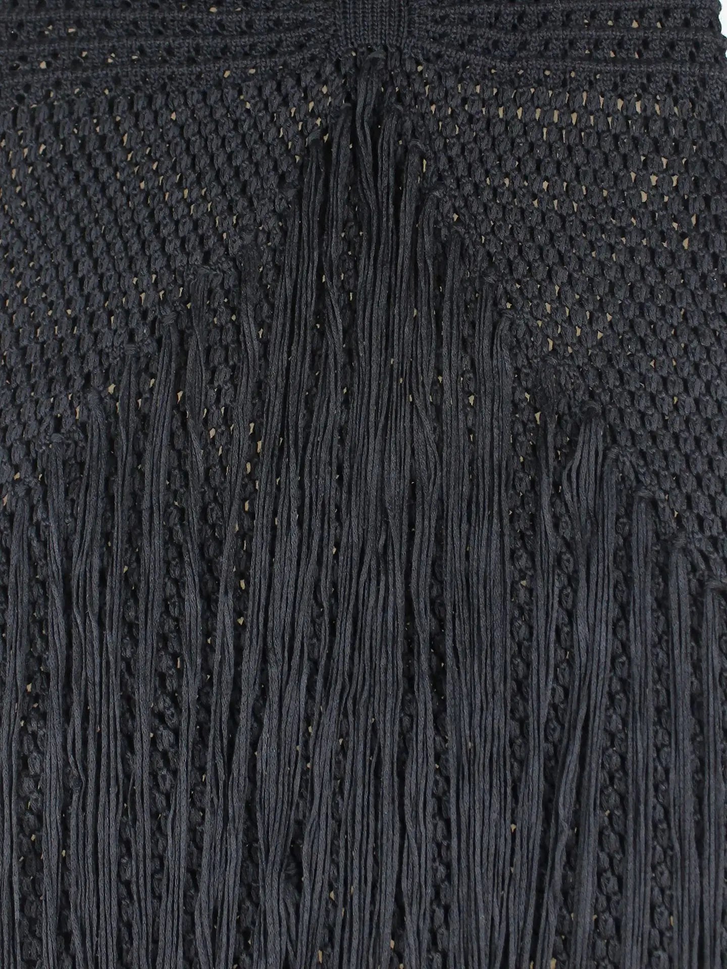 Hollow Out Sheer Crochet Lace Up Maxi Dress for Women