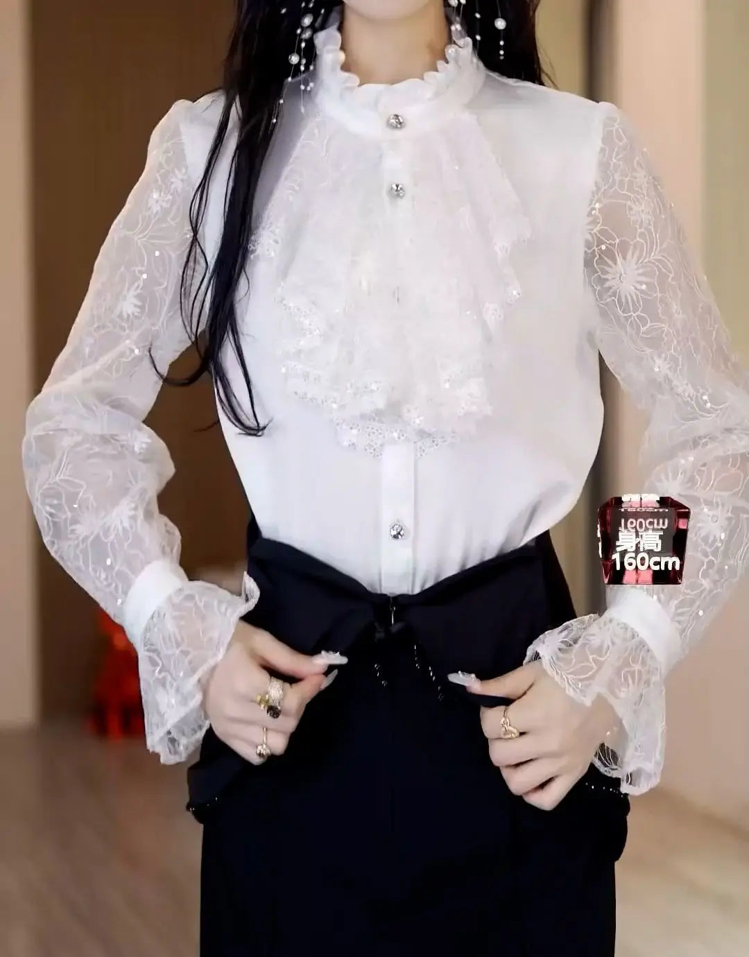 Chic Stand Collar Casual Blouse