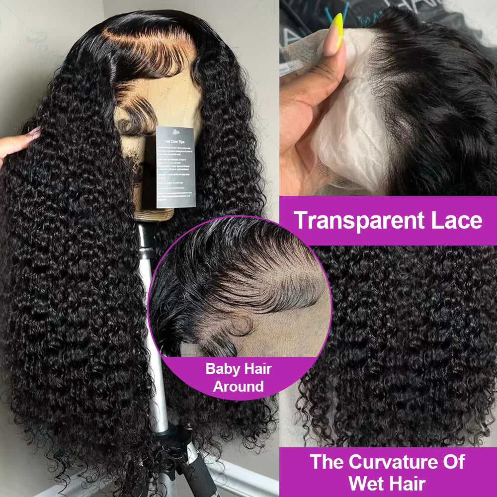 Glueless Deep Wave Water Curl Wig