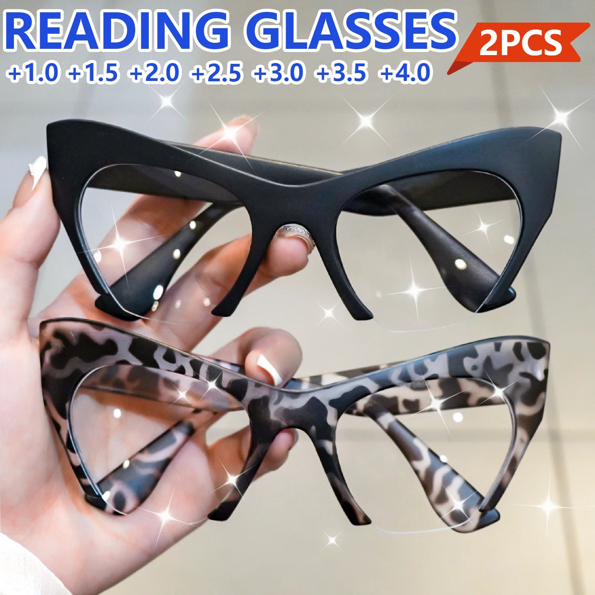 Retro Cat Eye Large Frame Reading Glasses for Women