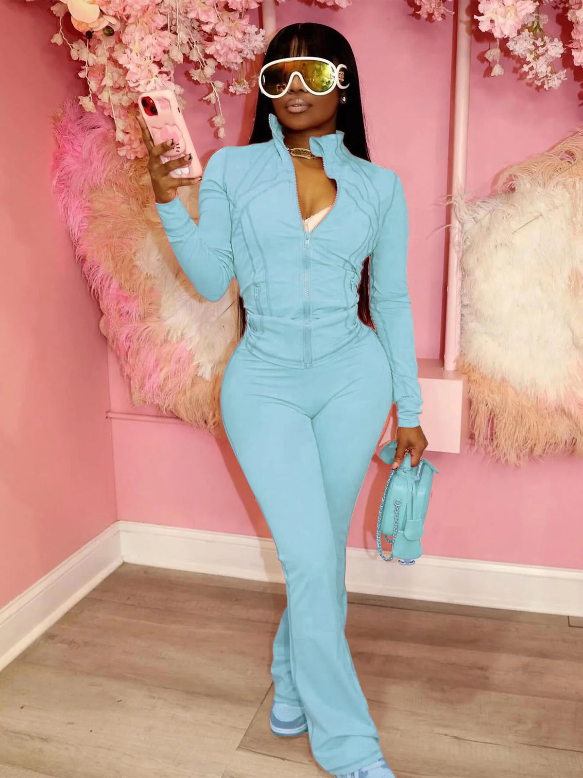 Streetwear Casual Two-Piece Tracksuit Set for Women