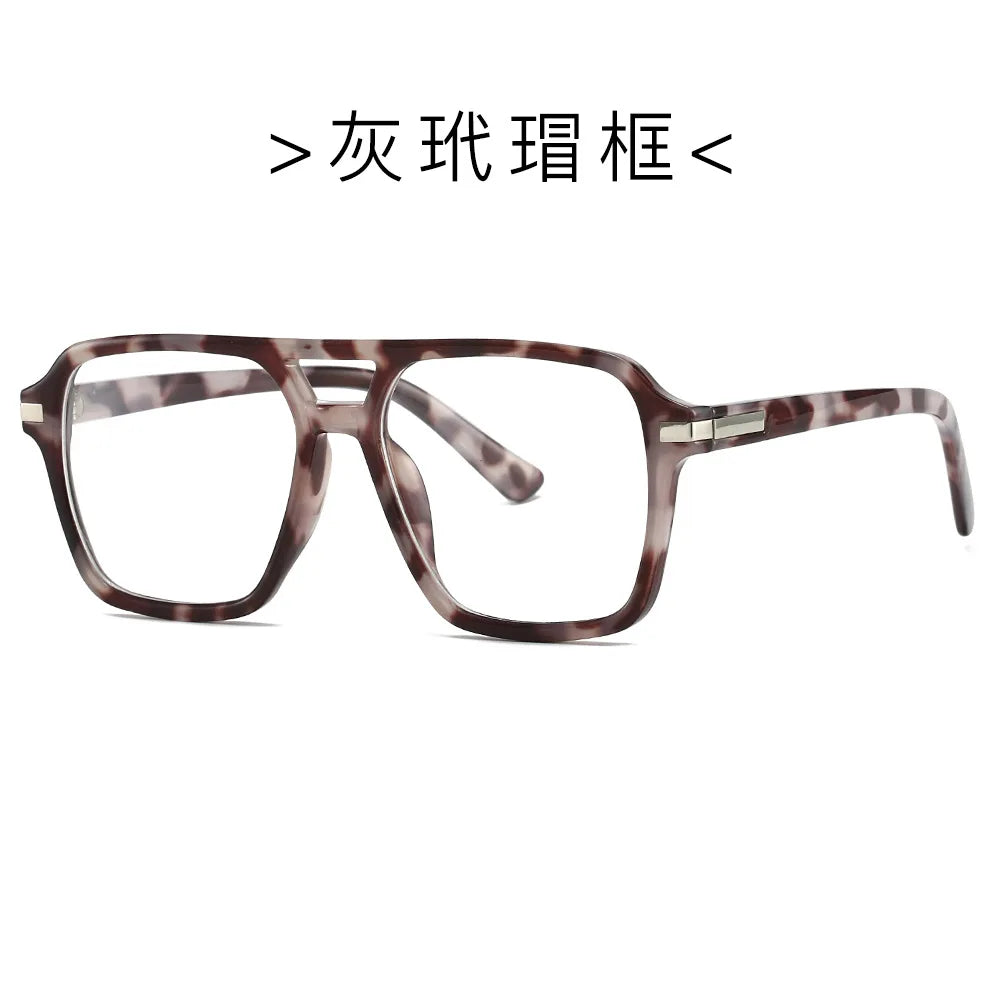 Retro Double Bridge Square Frame Reading Glasses for Women