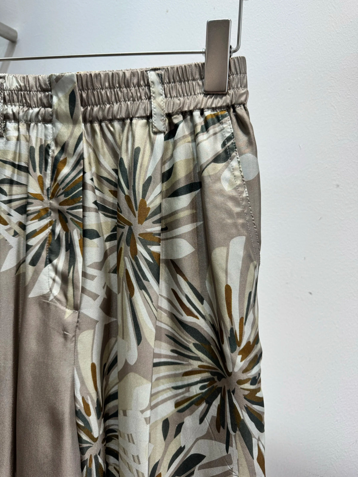 Loose Floral Print Silk Resort Five Piece Set for Women