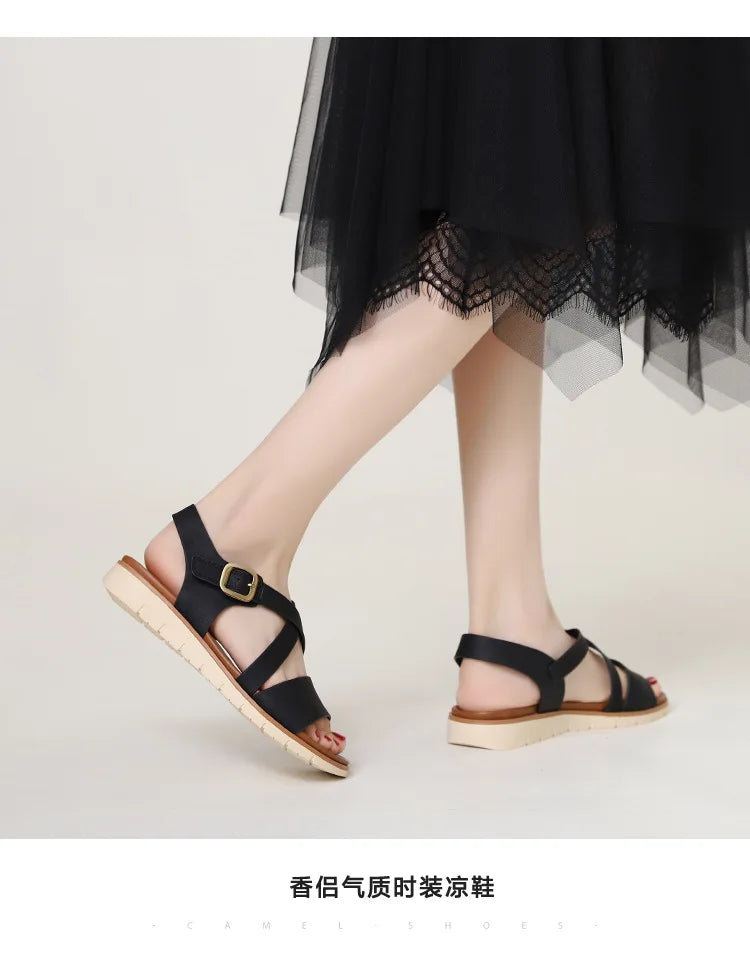Summer Lightweight Single Strap Wedge Sandals for Women