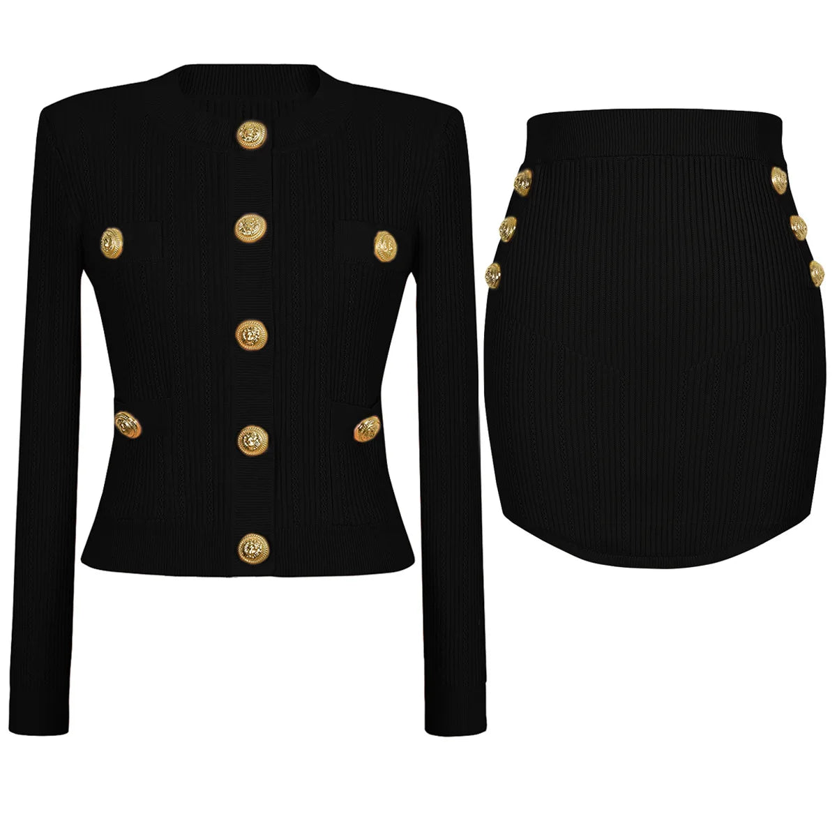 O Neck Knit Sweater Coat