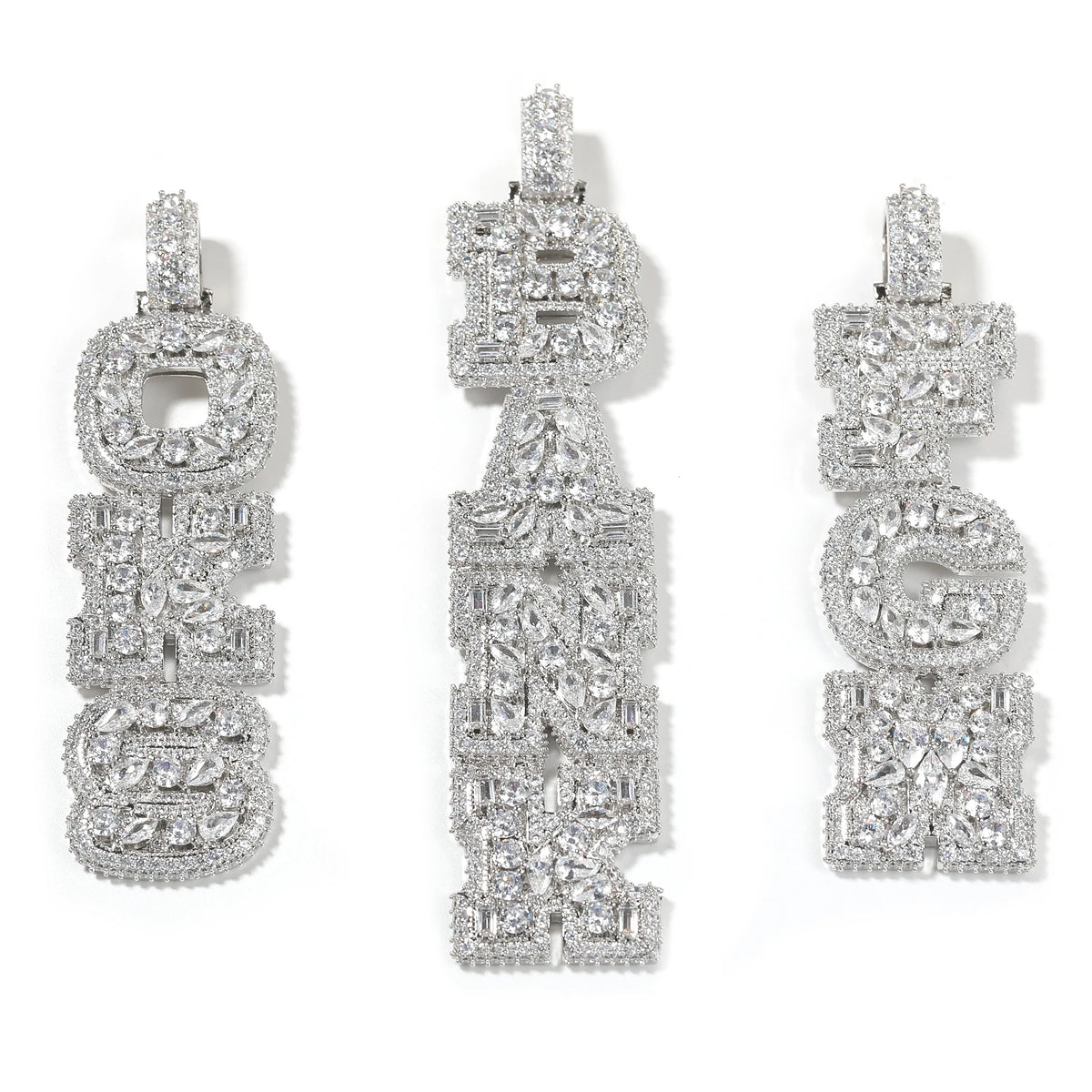 Cubic Zirconia Initial Pendant Necklace
