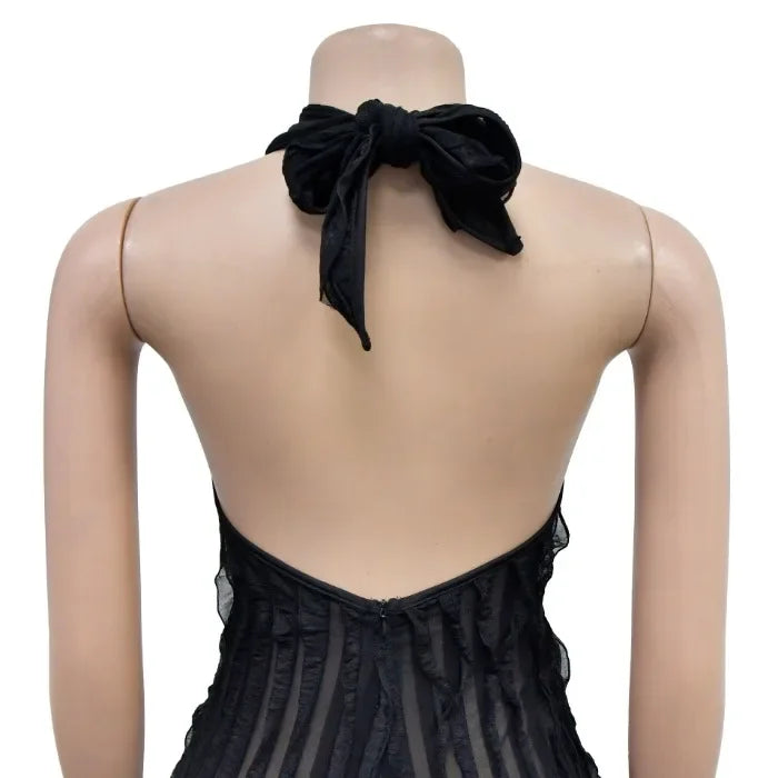 Elegant Jumpsuit for Women Streetwear Fashion Solid Backless Deep V-neck Sleeveless Conjoined Body Pants Y2k Summer 2025 New