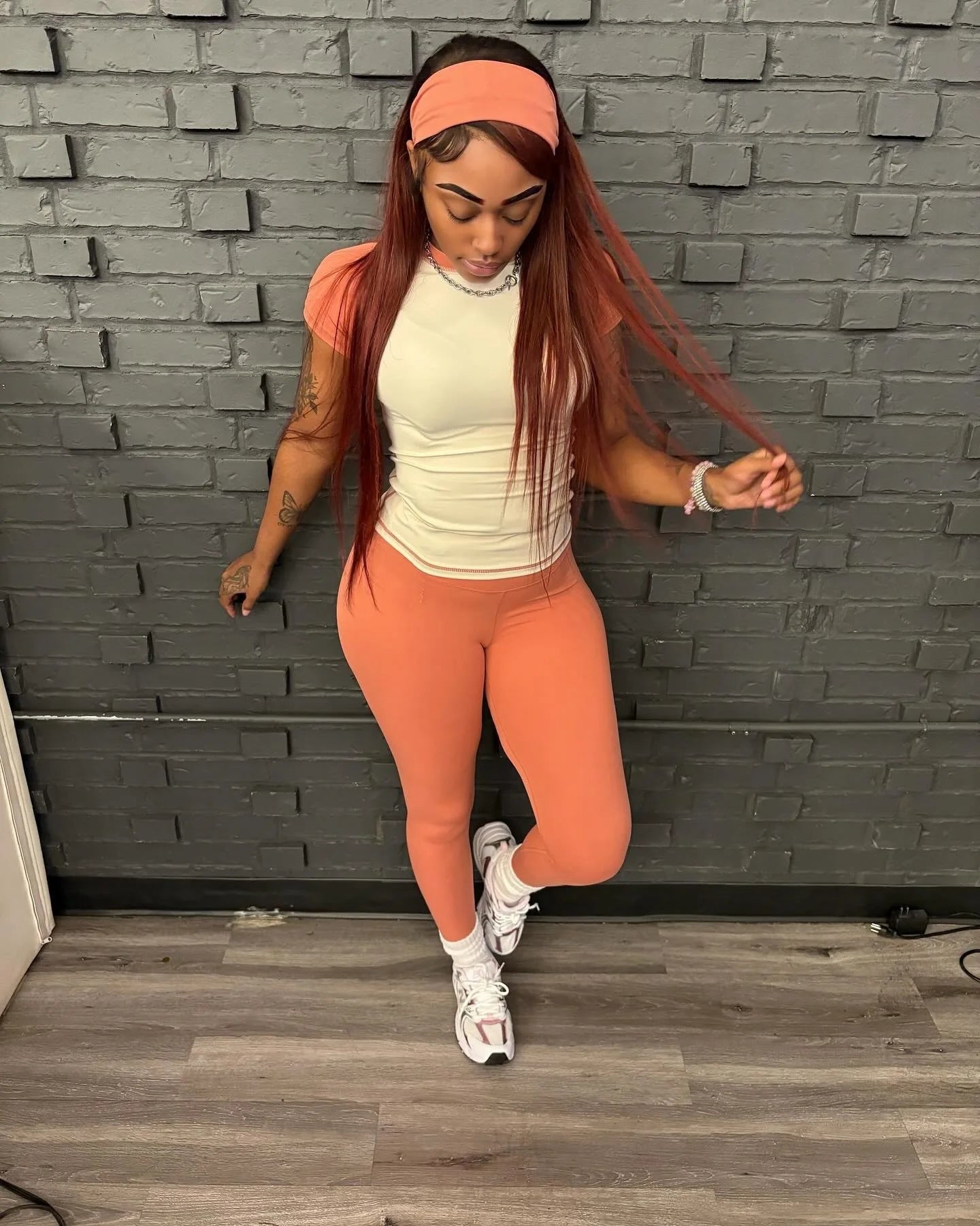 FAGADOER Casual Sporty 2 Pieces Set for Woman Color Block Short Sleeve T Shirts + Leggings Pants Tracksuits Female  Clothing New